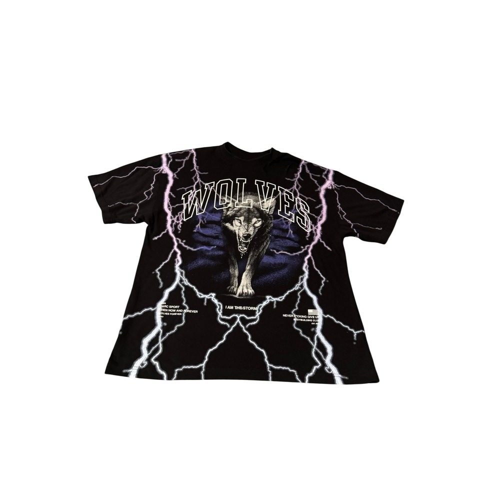 Darc Sport Wolves Club Lightning Wolf T-Shirt Black Mens Large Limited 1990/2000